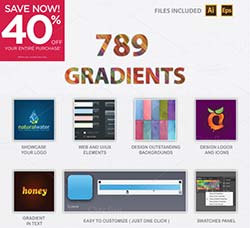 789个AI渐变预设合集：640 + Free (149) Gradients